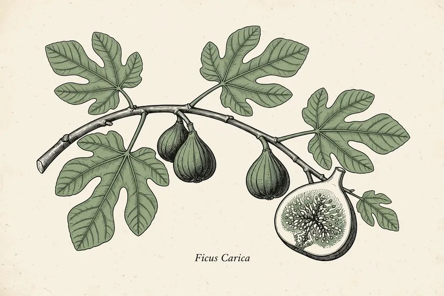 Botanical plate fig design concept
