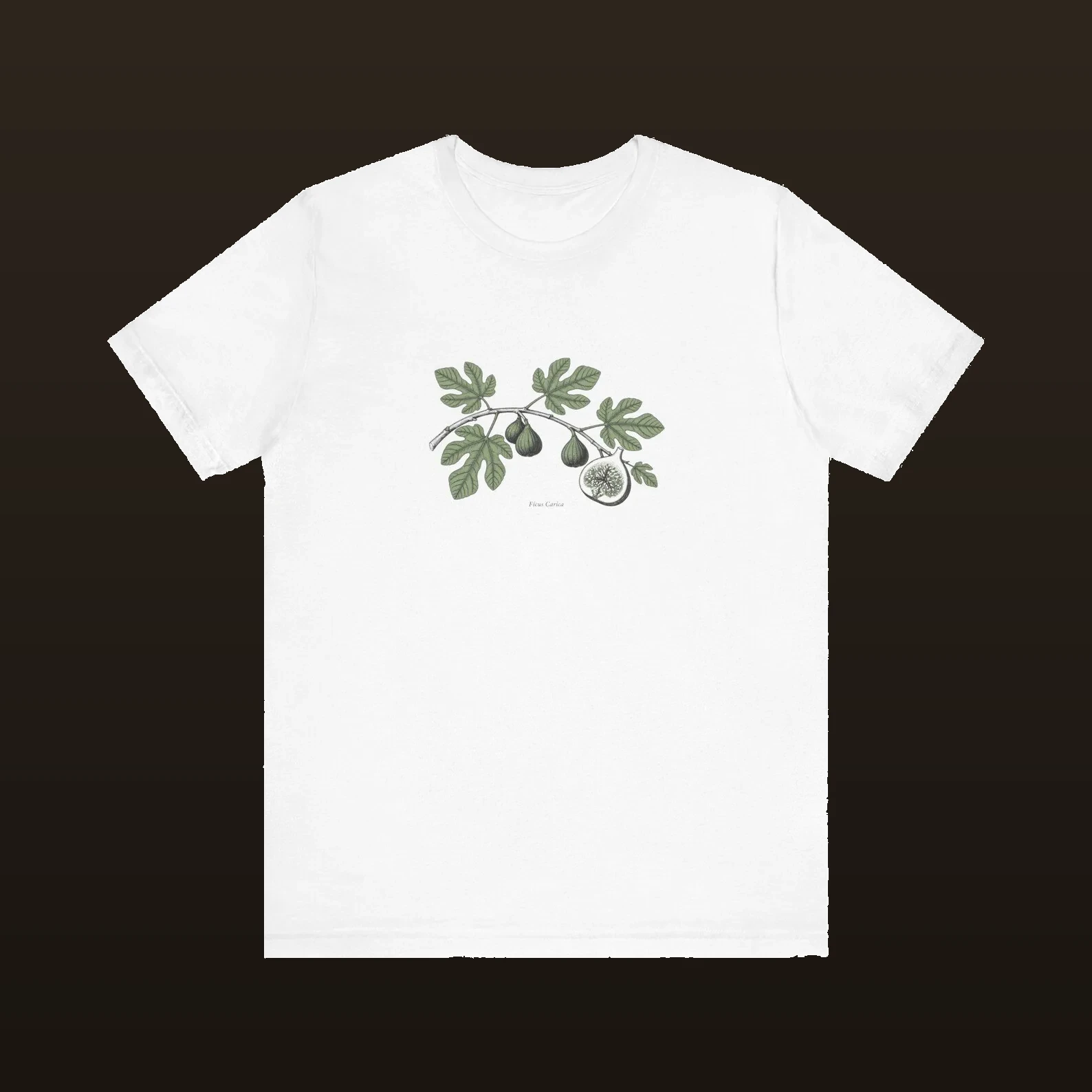 Ficus Carica botanical Scripture tee — fig leaf design